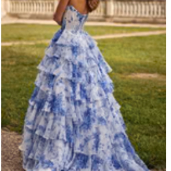 SHERRI HILL PEEKABOO CORSET RUFFLE 57250 - Picture 4 of 4